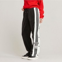 아디다스오리지널스 여성벨벳 아디브레이크 팬츠/블랙 IC8127 아디다스오리지널 여자 벨루어 사계절용 트레이닝복 하의 세트 스냅 단추 옆트임 긴바지 트랙팬츠