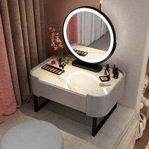 미니좌식화장대 낮은 미니화장대 정리함 HE265, 60 그레이+모조대리석