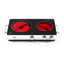 유로렌지 포터블 기계식 하이라이트 전기레인지 2구, ER-822W