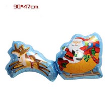 크리스마스 풍선 목발 롤리팝 산타 클로스 선물 상자 Ballon Kids Favor Merry Christmas Decor For Home 2023, [01] 기타, [10] Sleigh Santa Claus