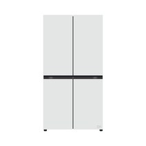 [색상선택형] LG전자 디오스 오브제컬렉션 4도어 냉장고 메탈 870L 방문설치, T873MWW012, 화이트(상), 화이트(하)