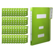 인터탑 종이 정부화일 플라스틱황화일 묶음 서류철, 1팩, 종이 정부문서파일 연두색(100개입)