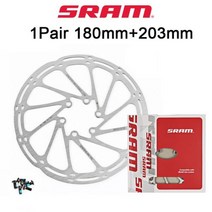 자전거 브레이크 1/2pc SRAM 자전거 로터로드 마운틴 바이크 로터 160mm 180mm 203mm MTB 디스크 브레이크 로터 SRAM 용 스테인레스 센터 라인 로터, 09 2PC 180mm-203mm