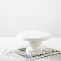 북유럽 빈티지 케이크스탠드 원목 우드 받침대 인테리어 디저트 트레이 엔틱 홈카페 소품선반, 접시(큰사이즈)화이트지름19.8 높이11.8