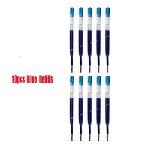 샤오미 메탈 사인 펜 미펜 볼펜 PREMEC 스무스 스위스 리필 일본 블랙 블루 잉크 0.5mm, 04 10pc Blue Ink