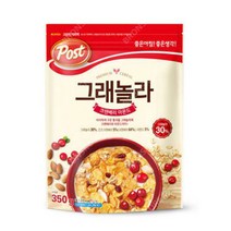 [ 조 은 마 켓 ] [ 맛 과 영 양 의 황 금 비 율 ] 포 스 트 그 래 놀 라 크 랜 베 리 아 몬 드 350g, 1개