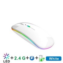 RGB 충전식 무선 마우스 컴퓨터 인체 공학적 미니 사일런트 USB 오피스 게임용 PC 노트북 Macbook 샤오미 Huawei, M81 lumino미국