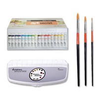 아트시크릿 수채화물감 18색+심포니24파레트+우리아트 수채화붓 3본조 세트