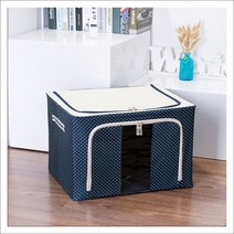 체리몰 튼튼한 철제 프레임 땡땡이 이불정리함 옷보관함, 72L, 72L