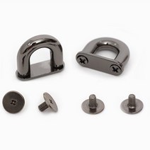 [원단쟁이] 77-234 나사형 D링 8mm_메탈그레이 E, 1개