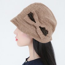 라핑 아라우카리아 울 벙거지 고급 방한모자 중년 포인트 여성 모자