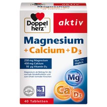 도펠헤르츠 독일 마칼디(마그네슘 칼슘 비타민D3) 40정 Doppelherz Magnesium, 1개, 1.40포