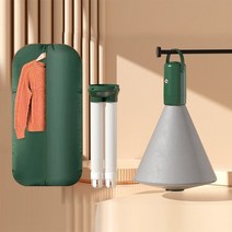 휴대용 의류건조기 에어 히터 선풍기 주름펴기 다기능 건조기, Green, EU