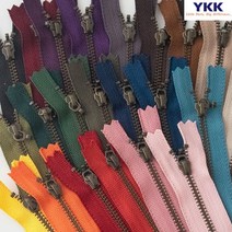 퀼팅맘 YKK지퍼 앤틱 금속 지퍼 (청동 낚시고리), 08.앤틱금속 청동낚시 다크그린[25cm]