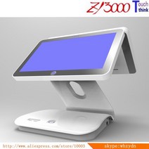 판매 새로운 15.6 인치 더블 스크린 일체형 터치 스크린 pos 터미널/pos 시스템, 05 EU, 01 white