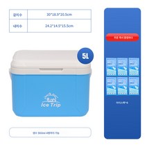 Ciliver 아웃도어 인큐베이터 모유 보존 냉장고 차량용 휴대용 배달 백신 저장 소형 냉장고 현물, 1개, 5L 블루 온도계 미포함