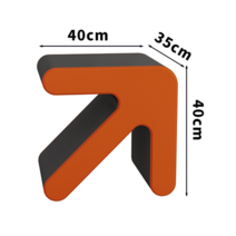 화살표 에로우 소파 의자 독특한 쇼파 실내 거실 카페 인테리어 스툴 체어, 상세페이지 참조, 다크 그레이+오렌지(아로 스툴), 상세페이지 참조