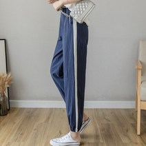 잔량덤핑 라인벌룬팬츠 알라딘바지 여성 9부 면 바지
