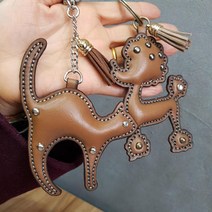 로스킨 동물캐릭터 반제품(소가죽) 강아지 곰 사슴 고양이 토끼 가죽공예 DIY 패키지, 민자탄색고양이