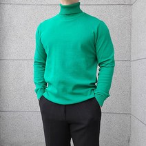 일이오 남성용 부드러운 목폴라 니트
