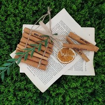레터링 시나몬스틱 가랜드 DIY 만들기 천연해충 퇴치 빈티지 인테리어 소품, 행복은늘가까이에