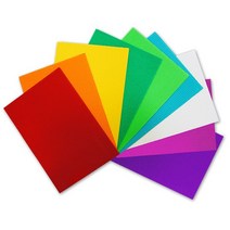 상우문화사 4절 칼라골판지 10매입, 1. 흰색