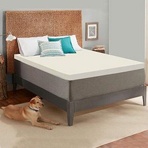 Continental Sleep 2-Inch High Density Foam Topper Adds Comfort to Mattress Queen Size null, 1, Beige