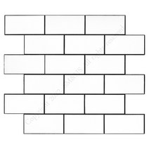5+1 깨지지않는 간편 인테리어 붙이는 접착식 프리미엄 메탈 데코타일 (5개당1개추가), MZT_B01 (글로시화이트브릭)