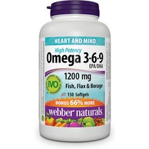 웨버네추럴 오메가 3-6-9 피쉬오일 1200mg 150sg