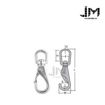 [제이엠몰닷컴] 스테인레스 스냅슈벨훅크 #0~#4 스텐스냅슈벨훅크 스텐후크 스텐훅크 STAINLESS FAST SWIVEL SNAP HOOK 도래형스냅훅 개고리, #0, 1개