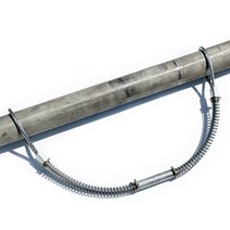 스텐 철 고압호스 이탈방지 와이어 로프 3mm 6mm와이어 유압호스 호수 스프링, 철 3mm x 500mm