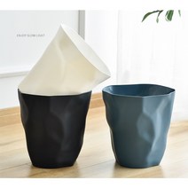 [당일발송] 뚜껑없는 오픈 휴지통 북유럽 모던 인테리어 거실 쓰레기통 넓은 투입구 바스켓, 2) 블랙 L, 1개