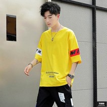 가바바 남성 반팔 트레이닝복 세트 힙하게 입기 좋은 포인트 스트릿 여름 트레이닝복 세트 G61723