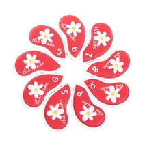 [더메이크] 로사 아이언커버 9p 커버세트 골프커버 헤드커버, 코랄(핫)핑크
