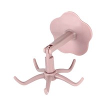 벽 마운트 360 ° 회전 교수형 후크 5 발톱 스토리지 랙 행거 홀더, 분홍색