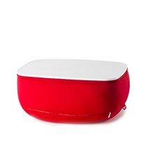 주디자인 타볼리노 쿠션테이블, 레드+스노우화이트 상판