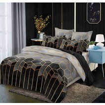 목화솜요 따뜻한 겨울 이불 토퍼 간절기 패션 기하학 디자인 침구 세트 홈 직물 이불 커버 베개 케이스 2
