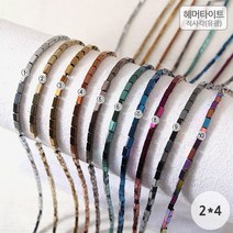 비즈아이 [5489]원석(막대) 2*4mm 헤머타이트(유광) [1줄(약95개)]