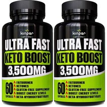 미국 Kinpar 케토 케톤 울트라패스트 웨이트 로스 팻 버너 KETO Boost BHB 3500mg 60정 2팩