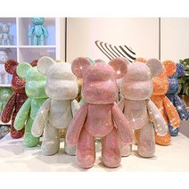 유의미한 큐빅베어 23cm diy 보석십자수 키트 핸드메이드, 4.젤리 라임 23cm