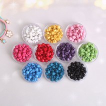 짱패브릭 인형옷부자재)(20개) 5mm 칼라콩단추, 진핑크