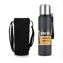 all-steel 304 russian stainless steel 보온병 컵 야외 여행 대용량 주전자 스테인레스 스틸 보온병 보온병 termo, 블랙 스트랩, 800ml