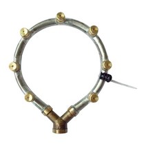 옥외 관개 세차를 위한 물 스프링클러 야드 스프링클러 시스템, 7 노즐, 중간, 스테인레스 스틸