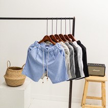 여름 반바지 시원한 린넨 보카시 마 슬랙스 밴딩 고무줄 빅사이즈 5부 하프팬츠