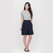[지오다노] 402508 여성 린넨 플리츠 5부 반바지 (장희령착용) 05402508
