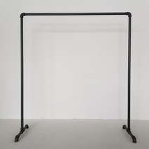 조립식 수도관 파이프 행거 국산 배관자재 엔틱 튼튼 견고 드레스룸 스튜디오 드레스룸 다용도실 옷걸이, 백색무광