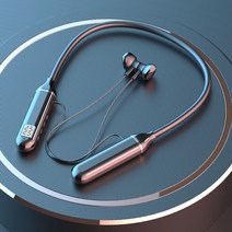 ELSECHO 넥밴드블루투스 이어폰 방수 노이즈캔슬링헤드폰, 블루, ZC077