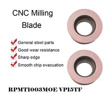 10PCS RPMT1003MOE VP15TF 카바이드 인서트 경화 강철 블레이드 선삭 공구 밀링 절단에 사용되는 CNC 선반, 01 RPMT1003MOE VP15TF