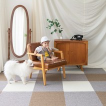 세븐펫 강아지 고양이 미끄럼방지 매트 타일카페트 도톰카페트, 08.블루