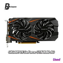 그래픽카드 지포스 rtx 3060 4090 중고 채굴 중고 기가 바이트 GeForce GTX 1060 6G 게임용 그래픽 카드 G, 한개옵션0